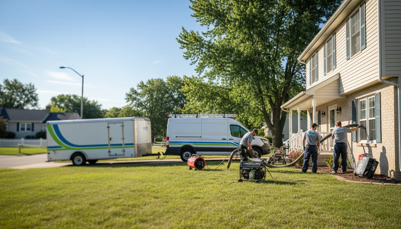 Flooded Basement Restoration And Cleanup With Repair in Henderson, IL near me